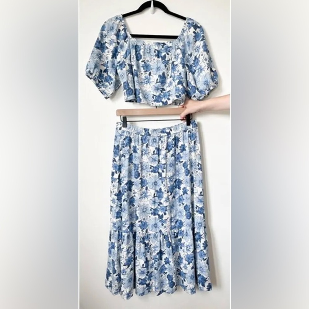 Floral Blue Skirt